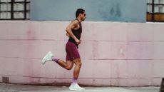 image of a runner training in an urban setting