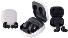 A composite of product photos of the Samsung Galaxy Buds2