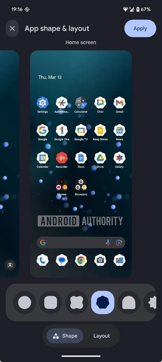 Android 16 icon shape customization feature