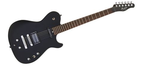 The 46mm-thick alder body is covered completely by the industrial-look 'dry satin black' finish