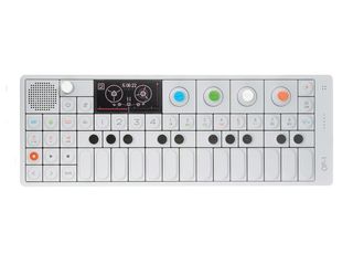 The OP-1 is built from aluminium and boasts a striking retro-futurist design.