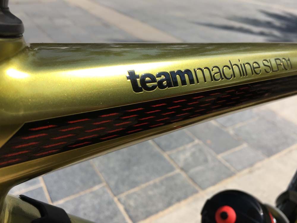 This is the special gold BMC Teammachine SLR01