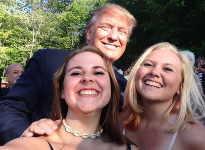 Addy and Emma Nozell and Donald Trump