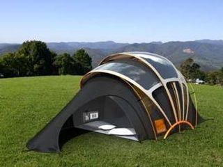 Orange's new concept tent includes a solar-powered hub, wireless internet, gadget charging and under-floor heating