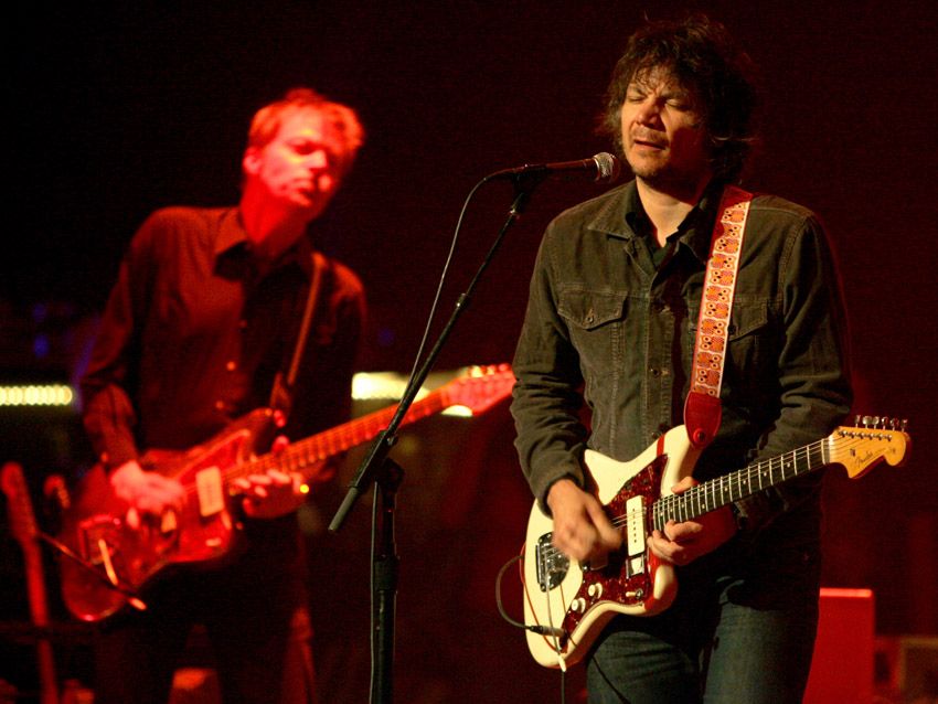 Nels Cline and Jeff Tweedy of Chicago-based alt-rock band Wilco (&copy; Kelly A. Swift/Retna Ltd./Corbis)