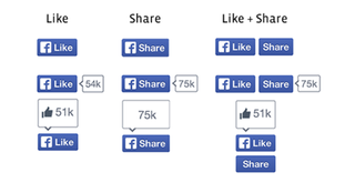 You can now choose between Like, Share or both on your website