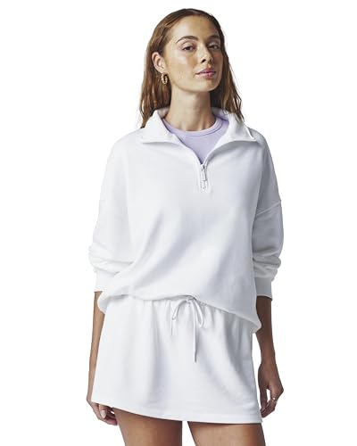 Florence by Mills Women's Cozy Crush Half Zip Pullover, Bright White, X-Small