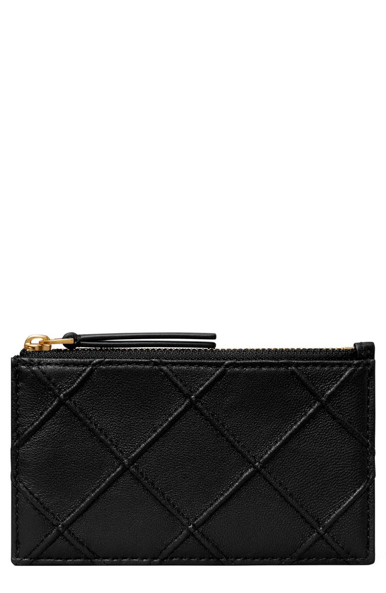 Fleming Quilted Zip Leather Card Case