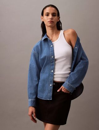 Calvin Klein, Relaxed Denim Button-Down Shirt