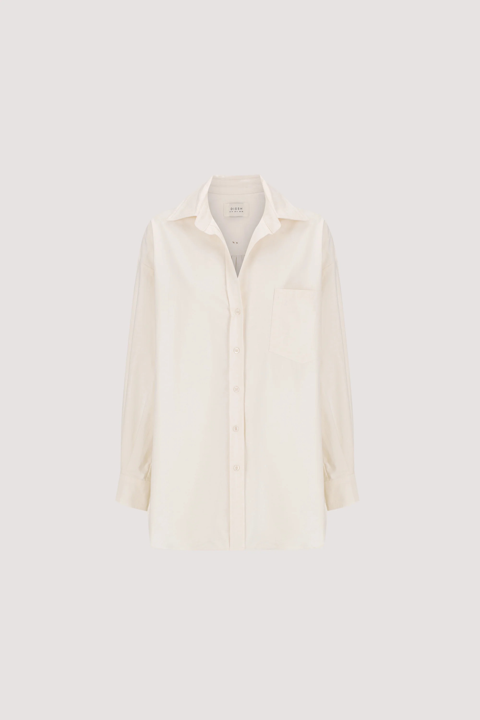 dissh, Rhea 2.0 Cream Oversized Cotton Shirt