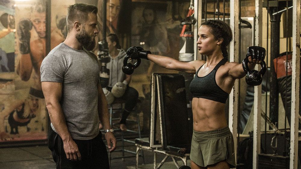 Magnus Lygdback training Alicia Vikander 