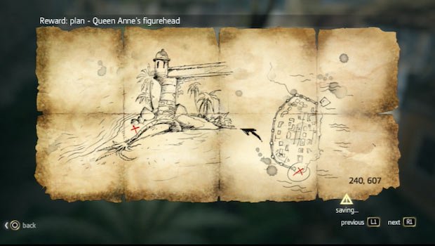 Black Flag Buried Treasure No. 2 map