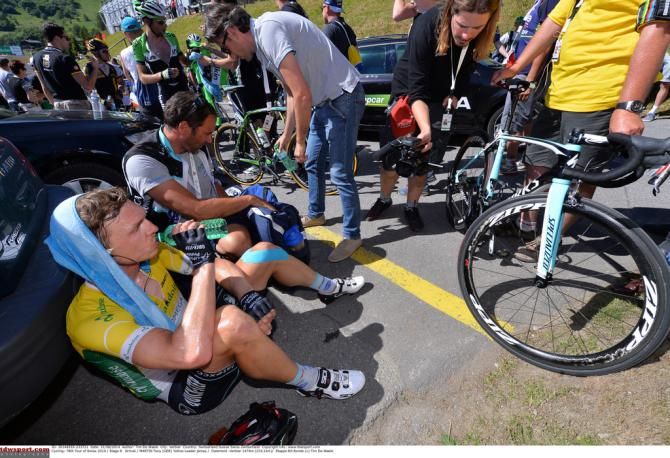 Tony Martin (Omega Pharma-Quick Step) needs a breather after his effort to keep yellow