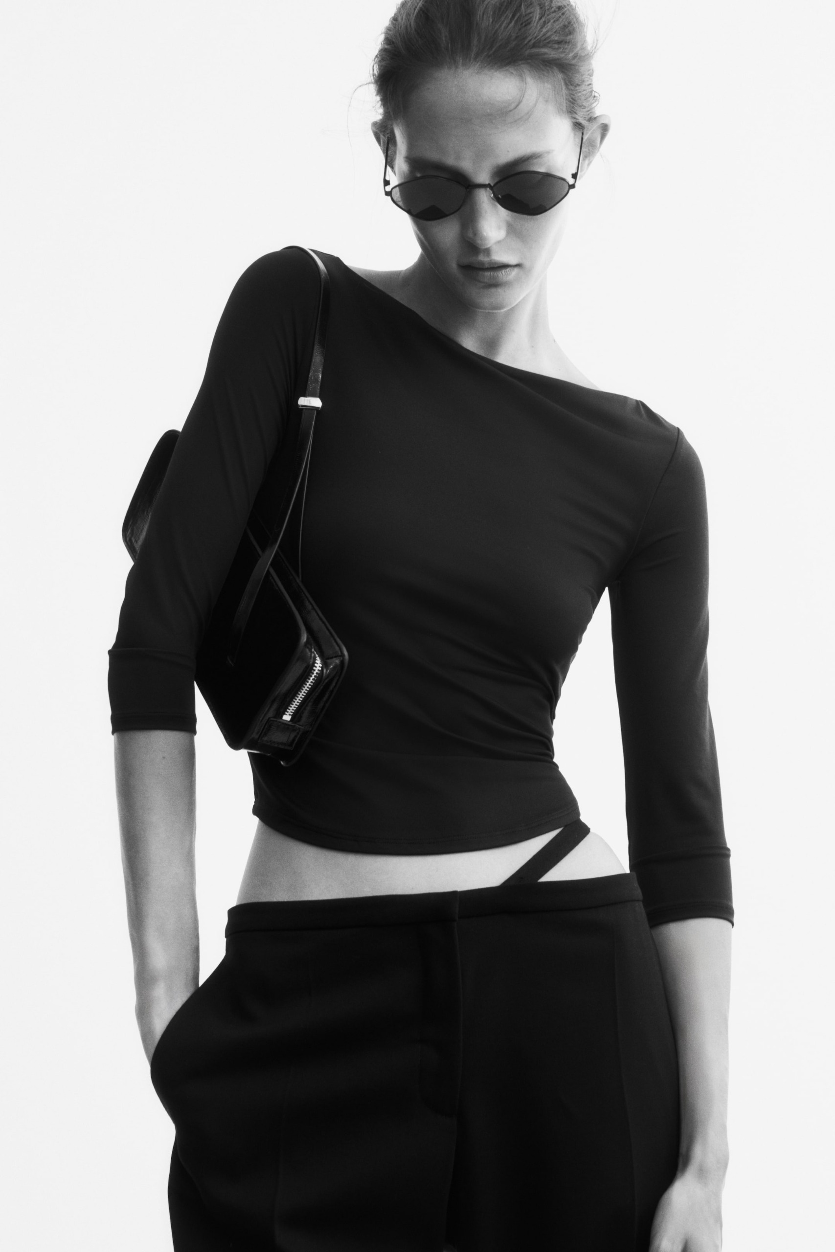 Boat-Neck Jersey Top