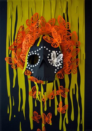 Day of the Dead paper art