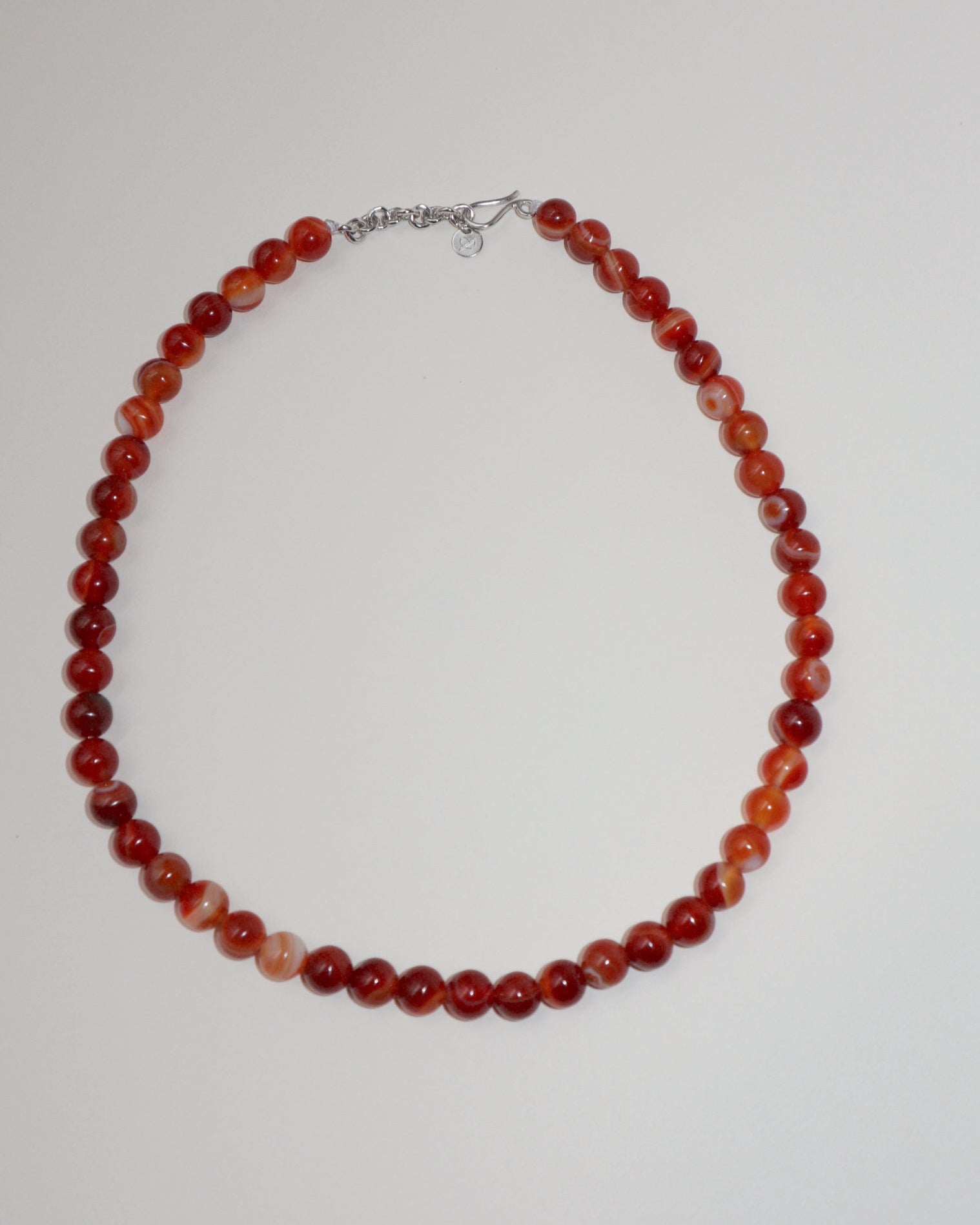 'agnes' Red Agate Bead Necklace