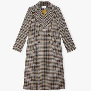 Brora Check Wool Coat