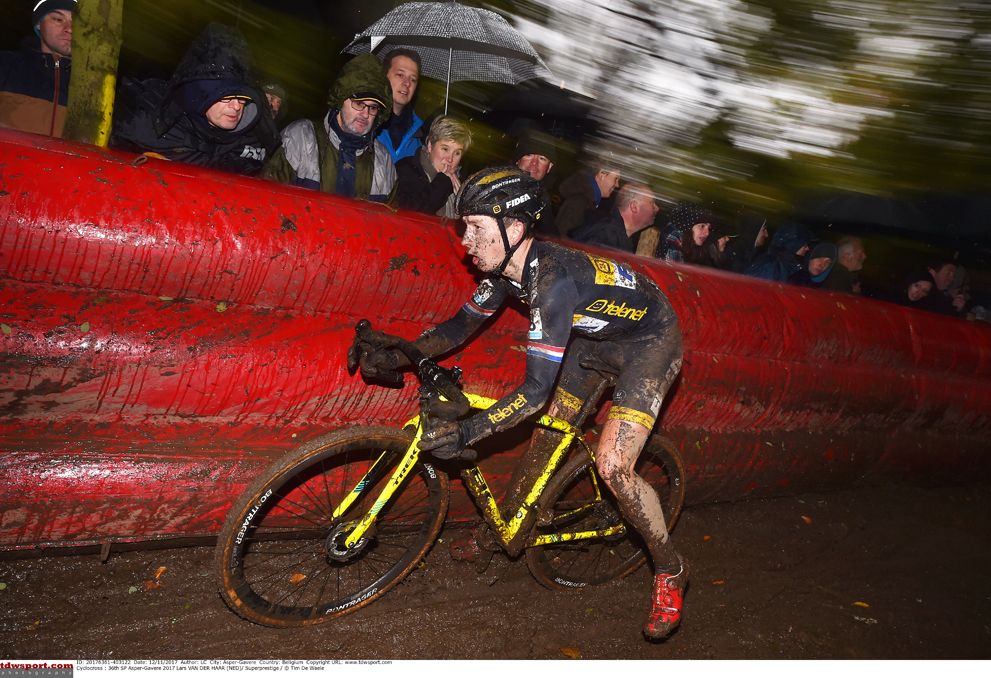 Lars van der Haar racing the Superprestige Gavere