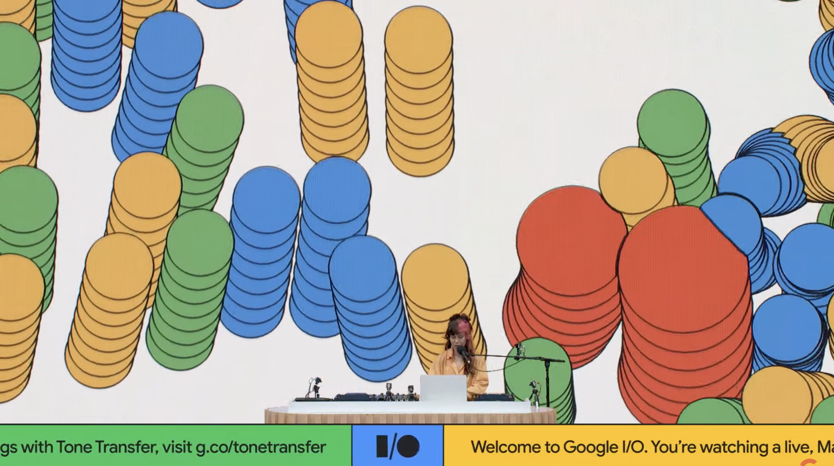 A musician performs at Google IO 2022