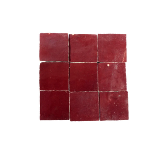 Dark Red Moroccan Zellige Tiles