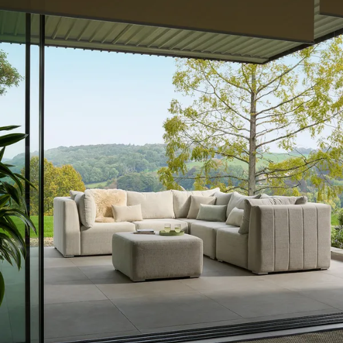 Hamnoy Corner &amp;amp; Ottoman Set