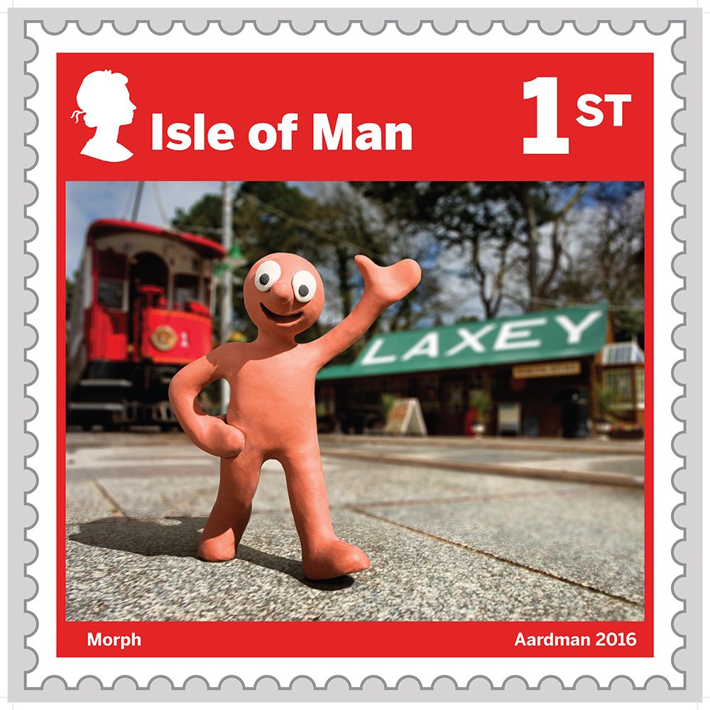 Morph almost gets flattened by the Laxey tram on his way to the Post Office