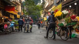 street food market in Vietnam