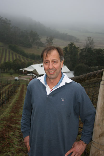 Claudio Radenti of Freycinet with vineyards