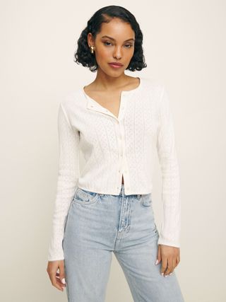 Ari Pointelle Knit Cardigan