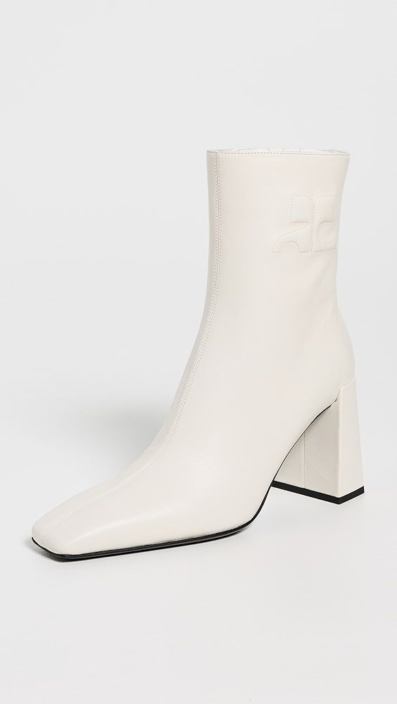 Courrèges Heritage Shadow Leather Ankle Boots