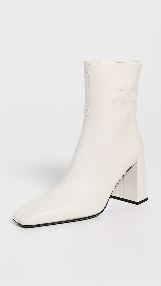 Courr&amp;egrave;ges Heritage Shadow Leather Ankle Boots