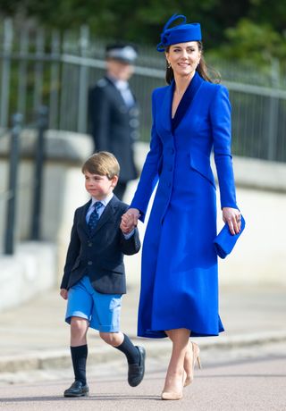 Prince Louis held on to his mom's hand for his first royal Easter service