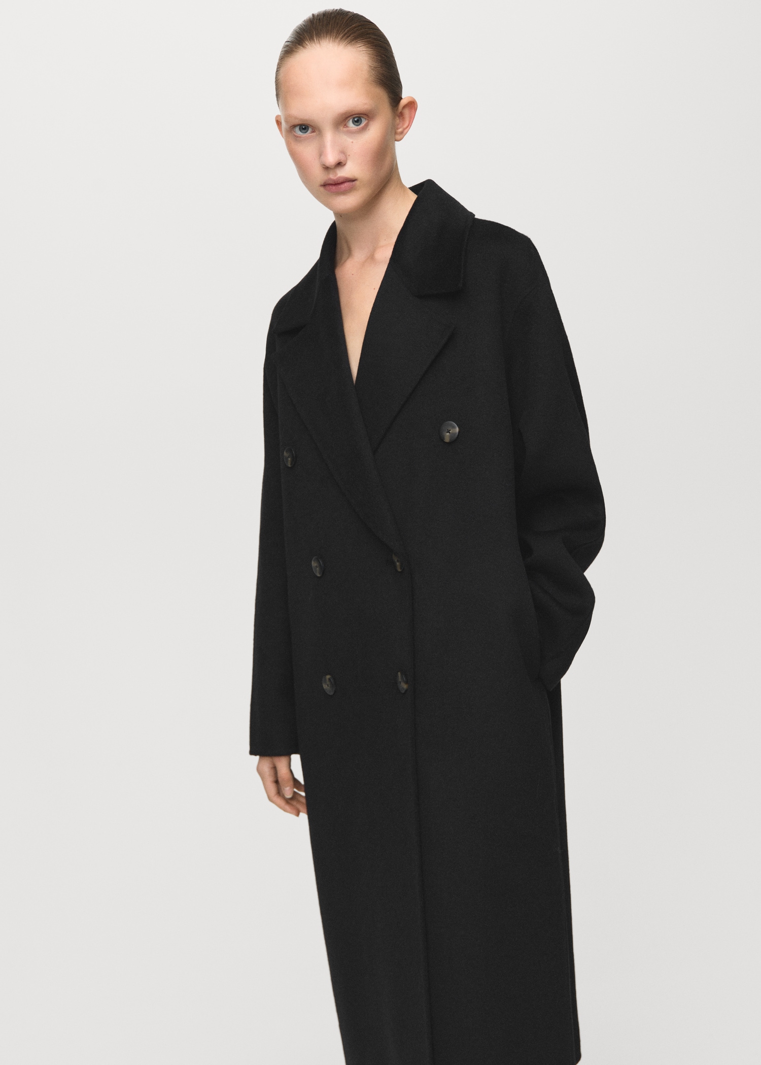 Handmade Oversized Wool Coat - Women | Mango United Kingdom