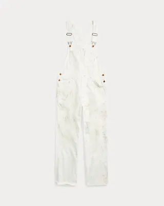 Paint splatter linen cotton overalls