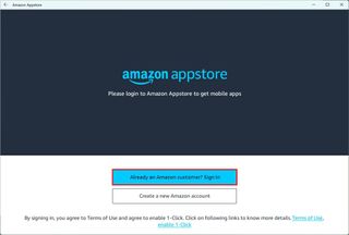 Amazon AppStore login