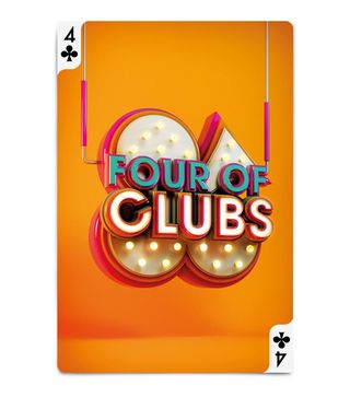 Four of Clubs - "I was one of 54 artists around the world invited by http://digitalabstracts.com to produce a piece of art for a pack of poker cards"