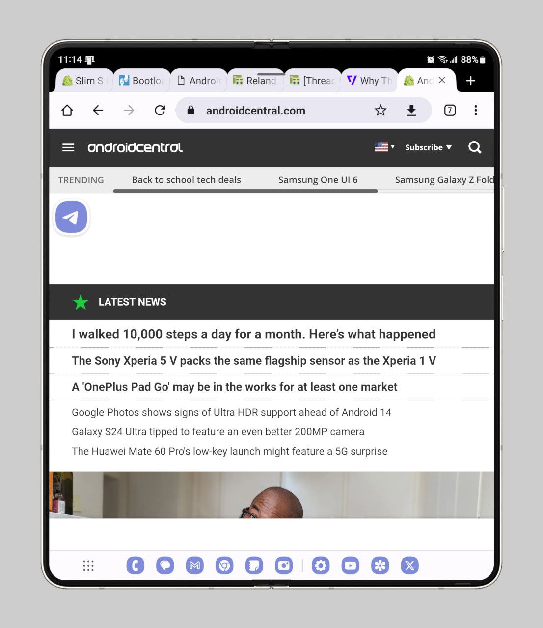Minimized pop-up view window