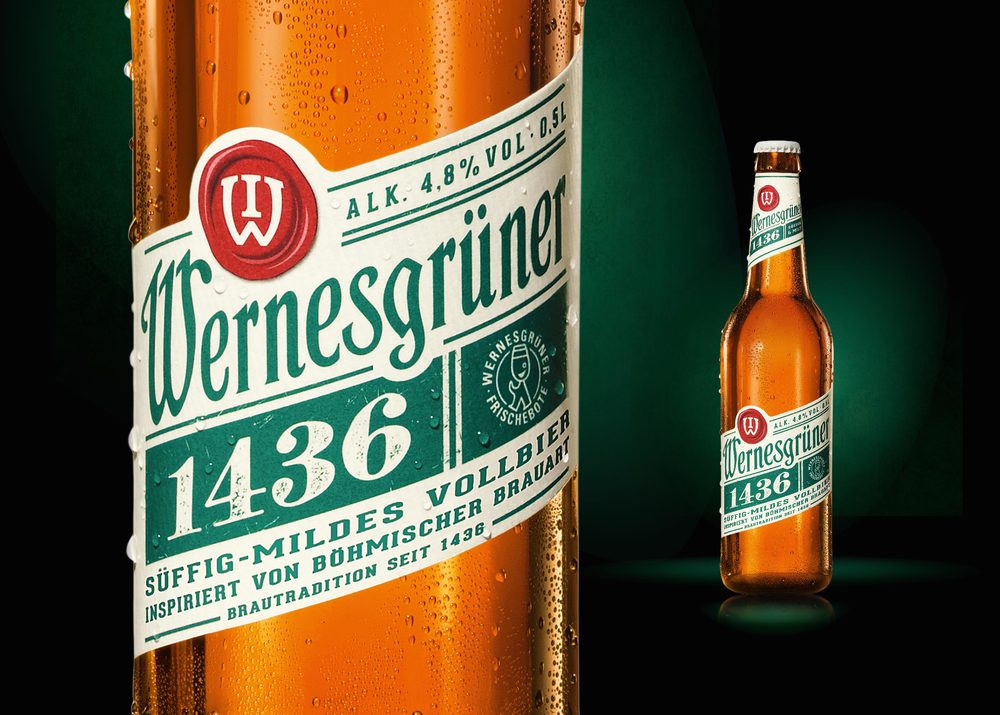 Wernesgrüner’s 1436 label design points to both the past and the present