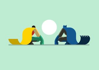 flat design superheroes