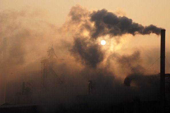 Heavy smoke being released in China.