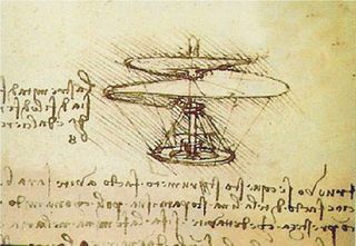Leonardo da Vinci used pen and paper to sketch out designs