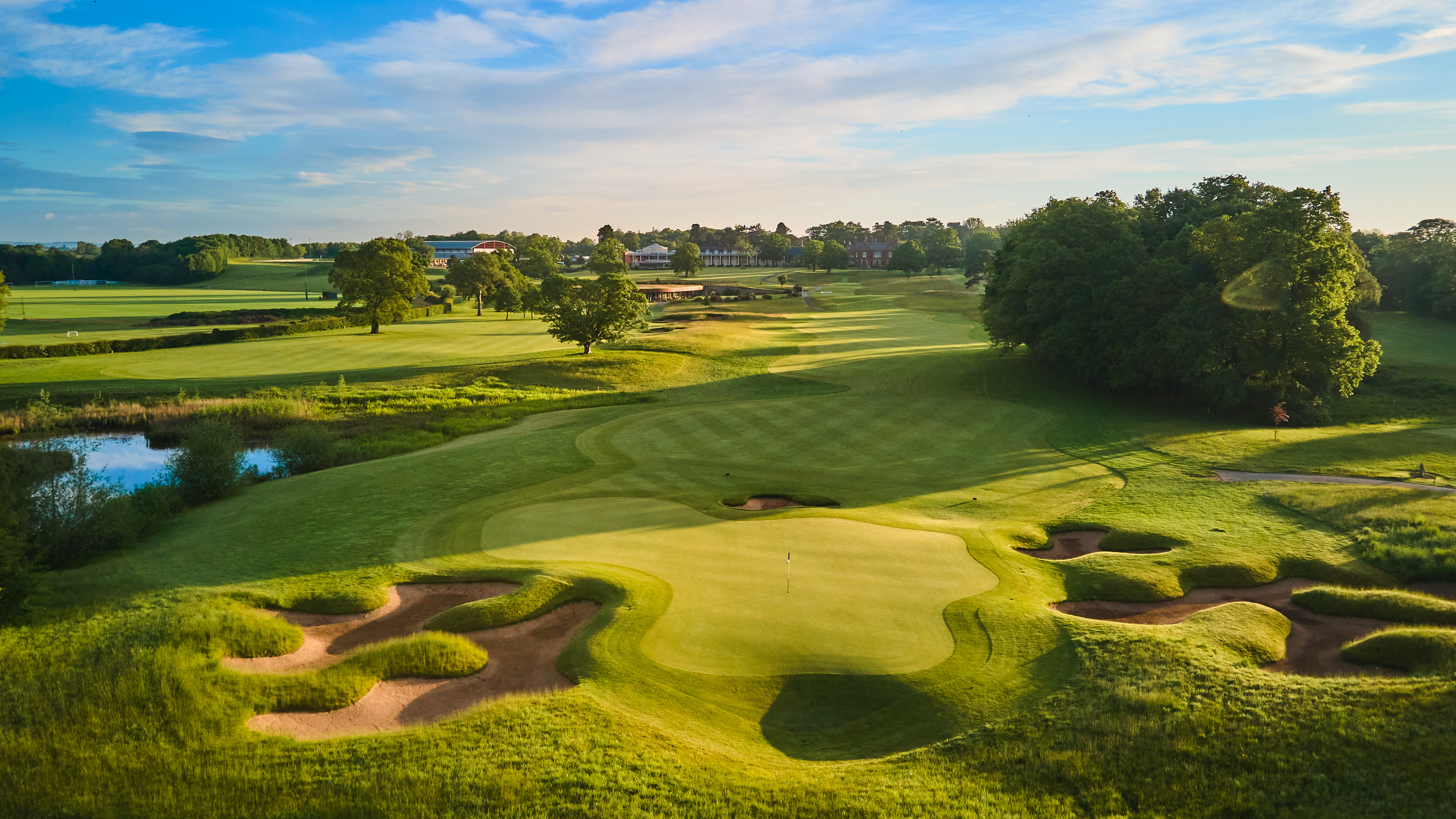 Looking back down a golf hole at Rockliffe Hall