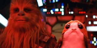 Porg and Chewbacca Star Wars: The Last Jedi