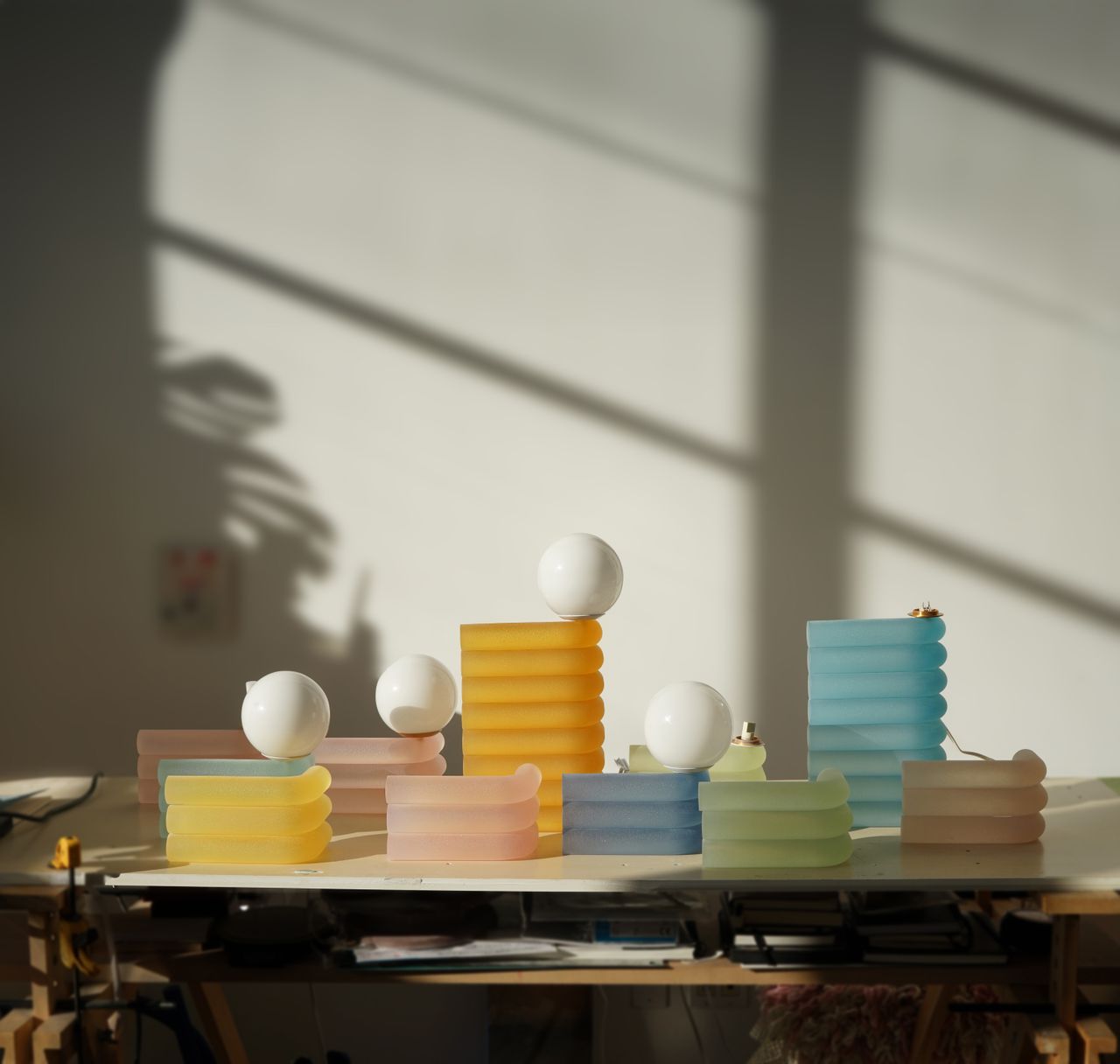 Two designers' pastel-hued, soft creations have a creature-like energy, and are captured along their creators.