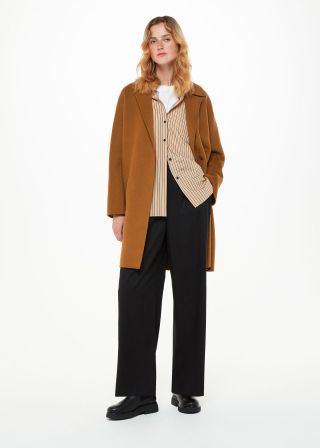 Camel Julia Wool Double Faced Coat