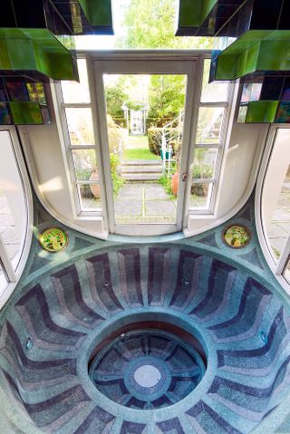 jacuzzi at Charles Jencks' Cosmic House which is now turned into museum