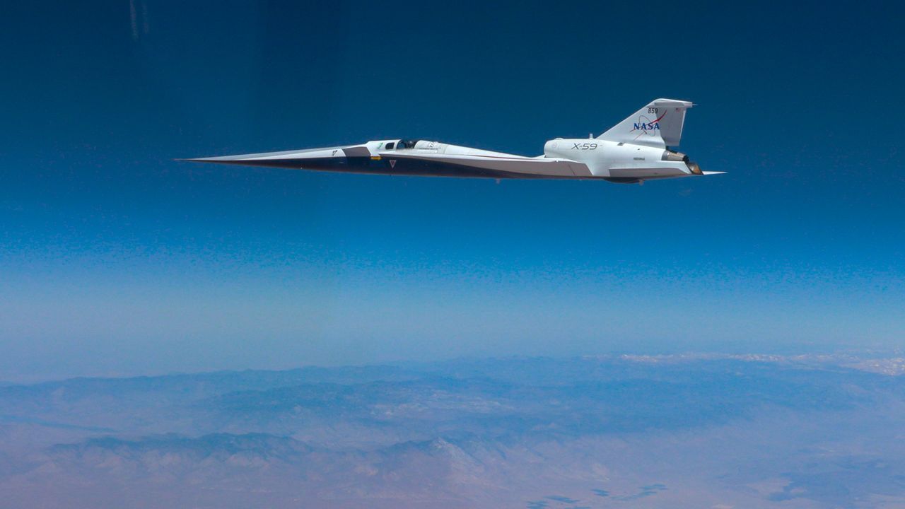 NASA's experimental X-59 jet breaks sound barrier for 1st time in step toward 'quiet supersonic' technology