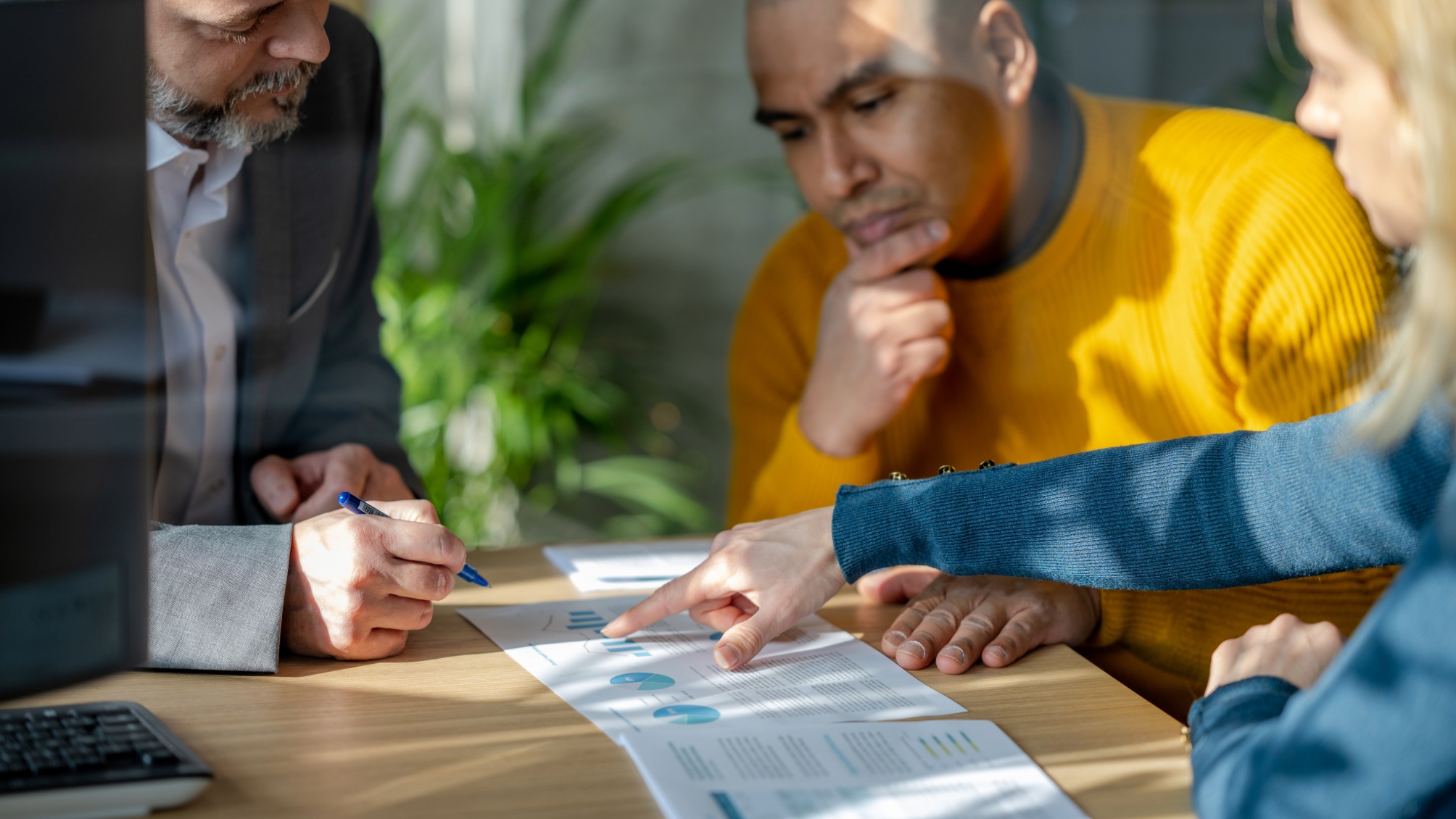 Mid adult couple visiting a financial advisor 