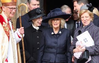 Britain's Princess Anne, Princess Royal, Britain's Queen Camilla and Greece's former Queen Anne-Marie