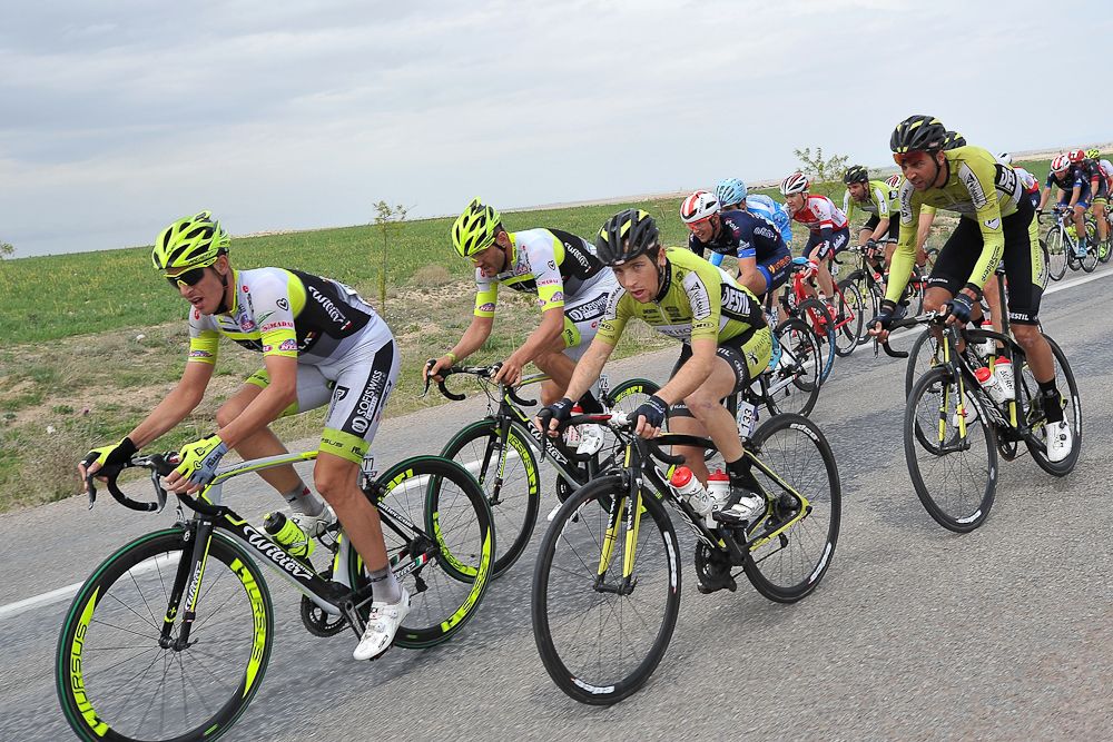 The peloton in action during stage 3 at the Tour of Turkey.
